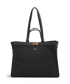 Шопер из искусственной кожи Replay, черный