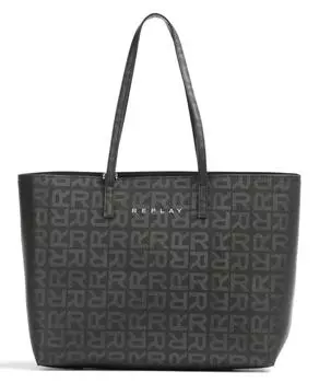 Шопер из искусственной кожи Replay, коричневый