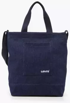 Шопер Levi's, имитация джинсовой ткани, сумка с ручкой, сумка через плечо, сумка через плечо, синий