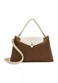 Шопер, магнитная застежка, поворотный замок, для женщин L.CREDI, цвет Hellbraun