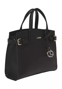 Шопер, металлические детали, двухцветные бретели, женский L.CREDI, черный