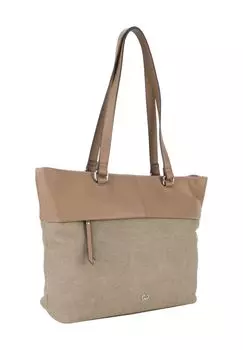 Шопер, молния, эмблема, женщины GERRY WEBER, тауп