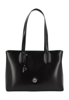 Шопер, на молнии, кожаный, женский PICARD, черный