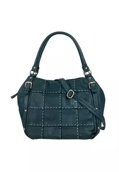 Шопер, натуральная кожа, сделано в Италии Samantha Look, синий