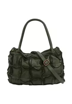 Шопер, натуральная кожа, сделано в Италии Samantha Look, цвет Dunkelgrn