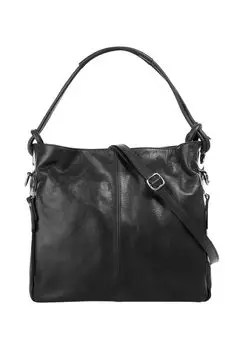 Шопер, натуральная кожа, сделано в Италии Samantha Look, черный