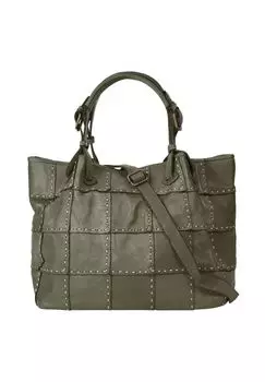 Шопер, натуральная кожа, сделано в Италии Samantha Look, цвет Dunkelgrn