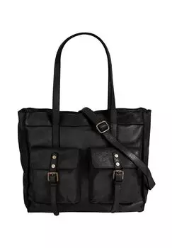 Шопер, натуральная кожа, сделано в Италии Samantha Look, черный