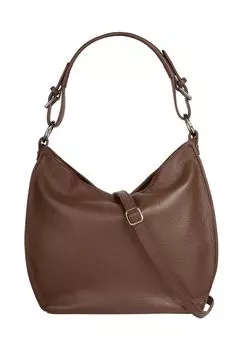 Шопер, натуральная кожа, сделано в Италии Samantha Look, коричневый