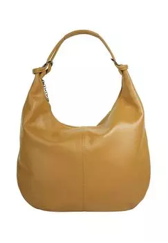 Шопер, натуральная кожа, сделано в Италии Cluty, желтый