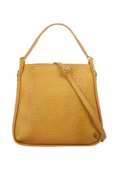 Шопер, натуральная кожа, сделано в Италии Samantha Look, желтый