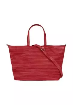 Шопер, натуральная кожа, сделано в Италии Samantha Look, красный