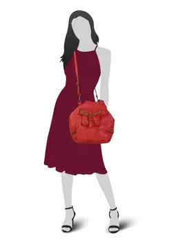 Шопер, натуральная кожа, сделано в Италии Samantha Look, красный