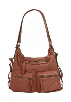 Шопер, натуральная кожа, сделано в Италии Samantha Look, цвет Cognac