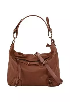 Шопер, натуральная кожа, сделано в Италии Samantha Look, цвет Cognac