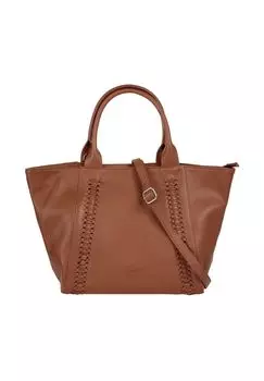 Шопер, натуральная кожа, сделано в Италии Samantha Look, цвет Cognac