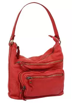 Шопер, натуральная кожа, сделано в Италии Cluty, красный