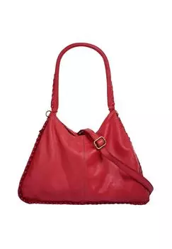 Шопер, натуральная кожа, сделано в Италии Samantha Look, красный