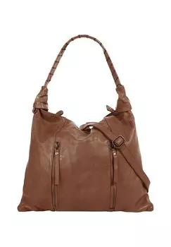 Шопер, натуральная кожа, сделано в Италии Samantha Look, цвет Cognac