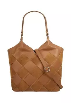 Шопер, натуральная кожа, сделано в Италии Samantha Look, цвет Cognac