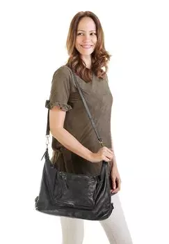 Шопер, натуральная кожа, сделано в Италии X-Zone, черный