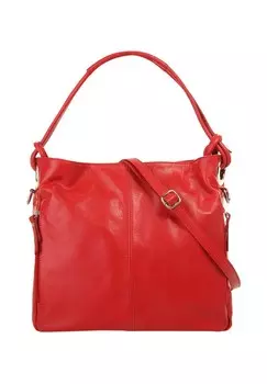 Шопер, натуральная кожа, сделано в Италии Samantha Look, красный