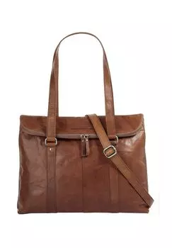 Шопер, натуральная кожа SPIKES & SPARROW, цвет Cognac