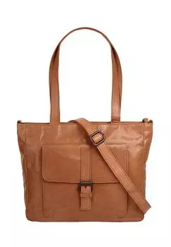 Шопер, натуральная кожа SPIKES & SPARROW, цвет Cognac