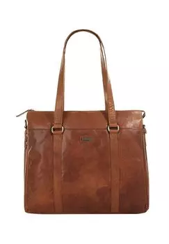 Шопер, натуральная кожа SPIKES & SPARROW, цвет Cognac