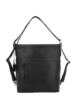 Шопер Pure, кожа, молния, тиснение логотипа, однотонный, женский PICARD, черный