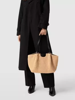 Шопер с плюшевым мехом, модель "ЮТИС" Seidenfelt, коричневый