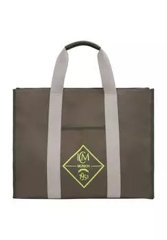 Шопер, с вышивкой, карманный, женский L.CREDI, хаки