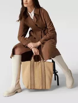 Шопер со съемным ремнем, модель "Кайя" Abro, бежевый