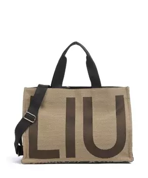 Шоппер Animalier хлопок, полиэстер Liu Jo, коричневый