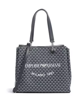 Шоппер Annie из искусственной кожи Emporio Armani, синий