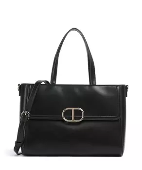 Шоппер brera из искусственной кожи Twinset, черный