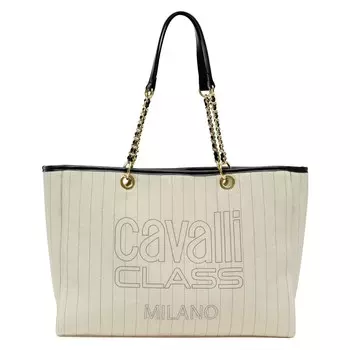 Шоппер Cavalli Class VALE, кремовый