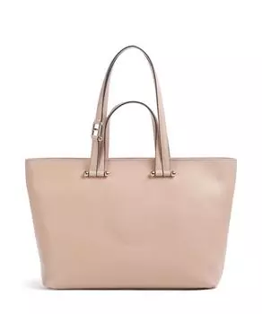 Шоппер Duetto l из мелкозернистой кожи Furla, розовый