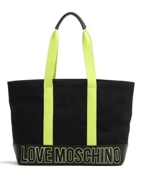 Шоппер Free Time хлопок, искусственная кожа Love Moschino, черный