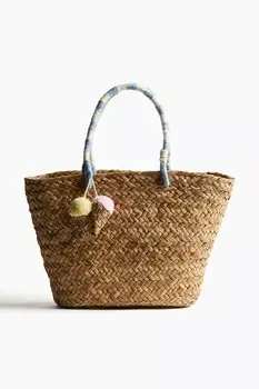 Шоппер H&M Straw, бежевый
