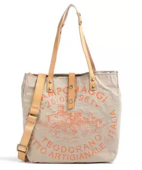 Шоппер хлопок Campomaggi, бежевый