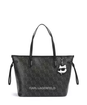 Шоппер Ikon mono из искусственной кожи Karl Lagerfeld, черный