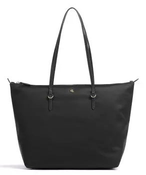 Шоппер из переработанной кожи Lauren Ralph Lauren, черный