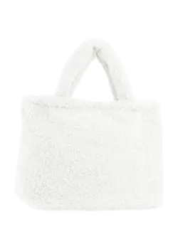Шоппер из плюшевого меха RIANI, цвет offwhite