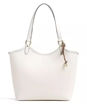 Шоппер из зерненой кожи Coach, белый