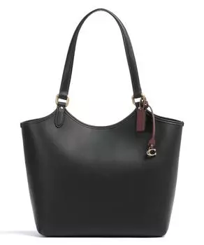 Шоппер из зерненой кожи Coach, черный