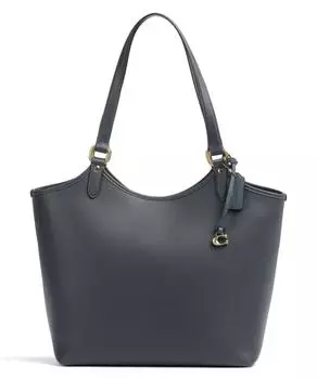 Шоппер из зерненой кожи Coach, синий
