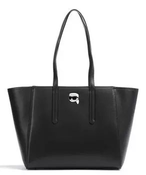 Шоппер K/Ikonik 2.0 13 из мелкозернистой яловой кожи Karl Lagerfeld, черный