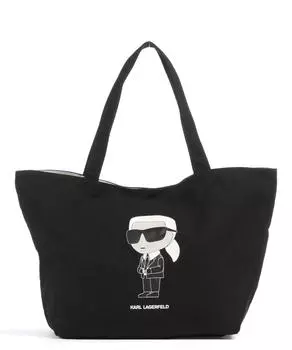 Шоппер K/Ikonik 2.0 хлопок Karl Lagerfeld, черный
