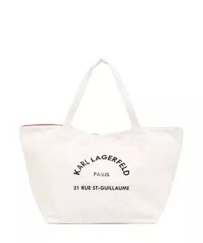 Шоппер K/Rue St Guillaume, хлопок Karl Lagerfeld, бежевый